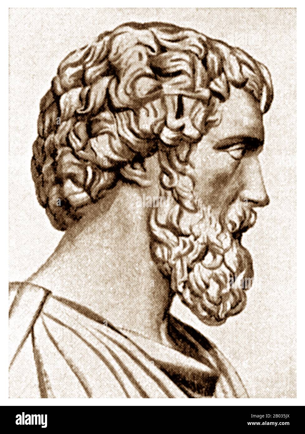 Didius Julianus (133/137-193 CE) was raised by Domitia Lucilla, the mother of emperor Marcus Aurelius, and was groomed for public office and distinction. He served in the Roman army, and was raised to consulship alongside Pertinax in 175 CE for his successes against the Germanic tribes.  After the Praetorian Guard murdered Pertinax in March 193 CE, they put the imperial throne up for bidding, willing to sell it to whomever could pay the most. Julianus won the bidding war, and was declared as Caesar and emperor, with the Senate formalising the declaration under military threat. His controversia Stock Photo