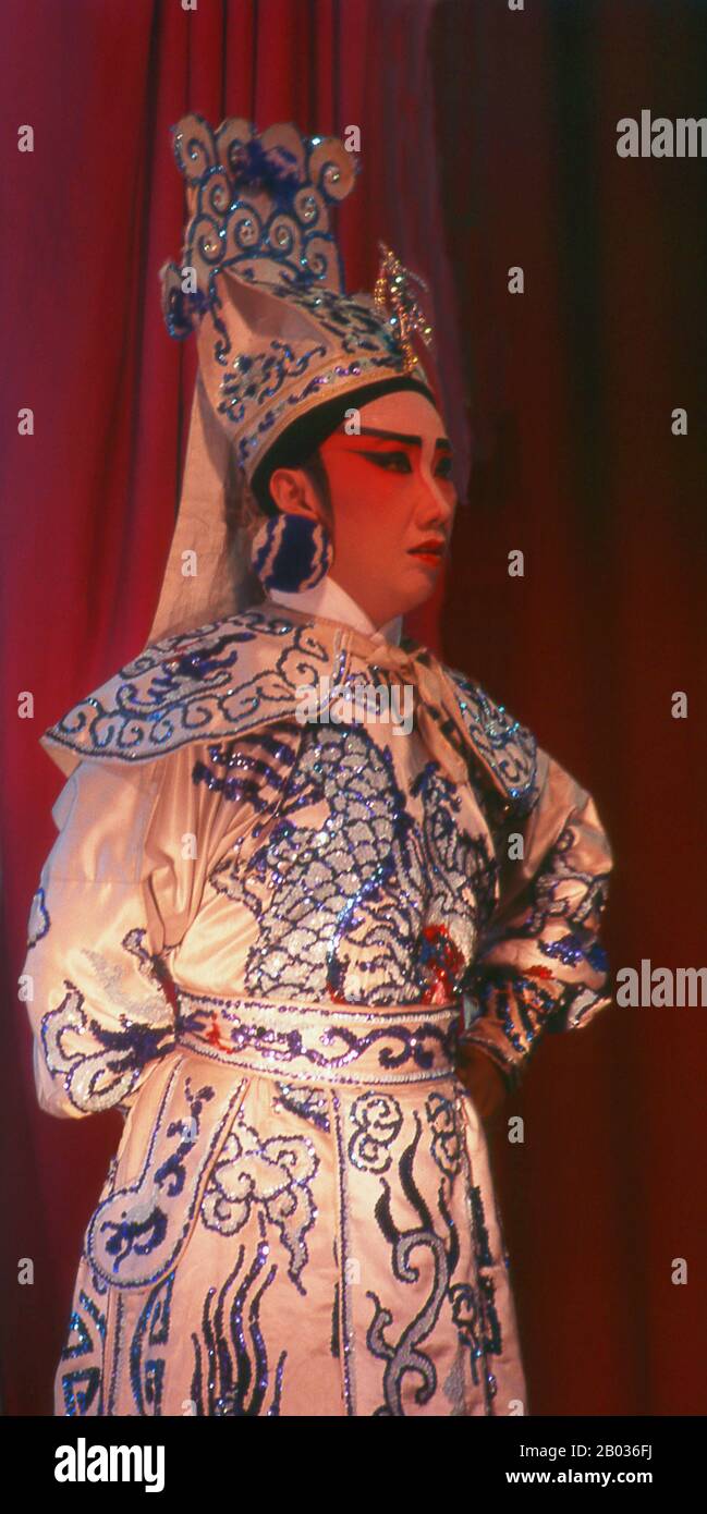 Chinese opera is a popular form of drama and musical theatre in China with roots going back to the early periods in China. It is a composite performance art that is an amalgamation of various art forms that existed in ancient China, and evolved gradually over more than a thousand years, reaching its mature form in the 13th century during the Song Dynasty.  Early forms of Chinese drama are simple, but over time they incorporated various art forms, such as music, song and dance, martial arts, acrobatics, as well as literary art forms to become Chinese opera.  There are numerous regional branches Stock Photo