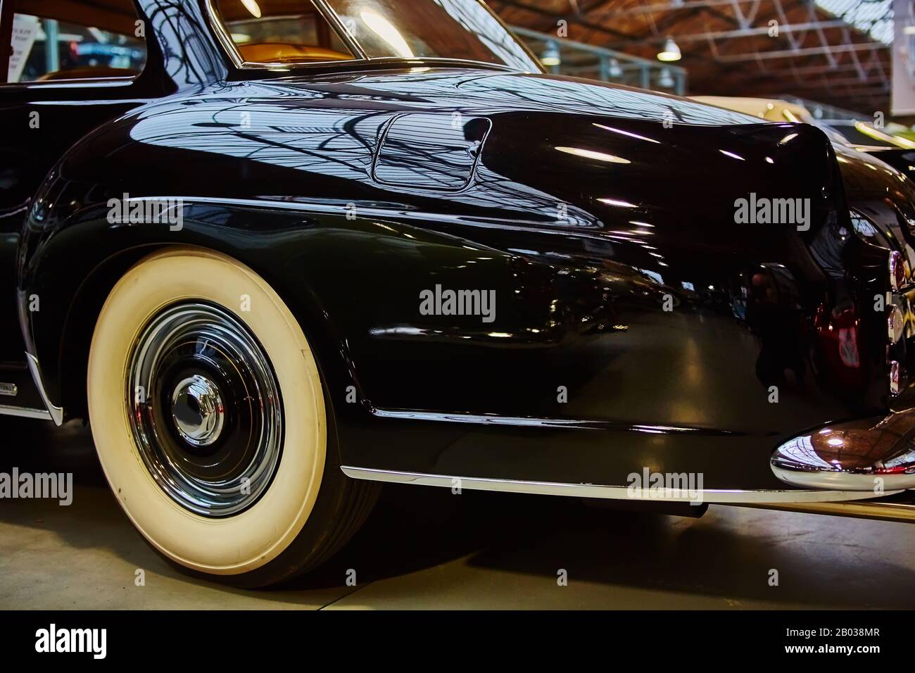 Detail of classic car. Closeup of the tail lights of a classic car