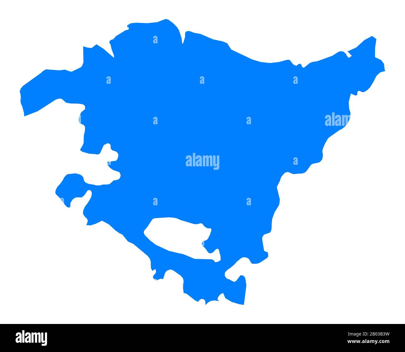 Basque Map Blue Map of Basque Country Stock Photo - Alamy