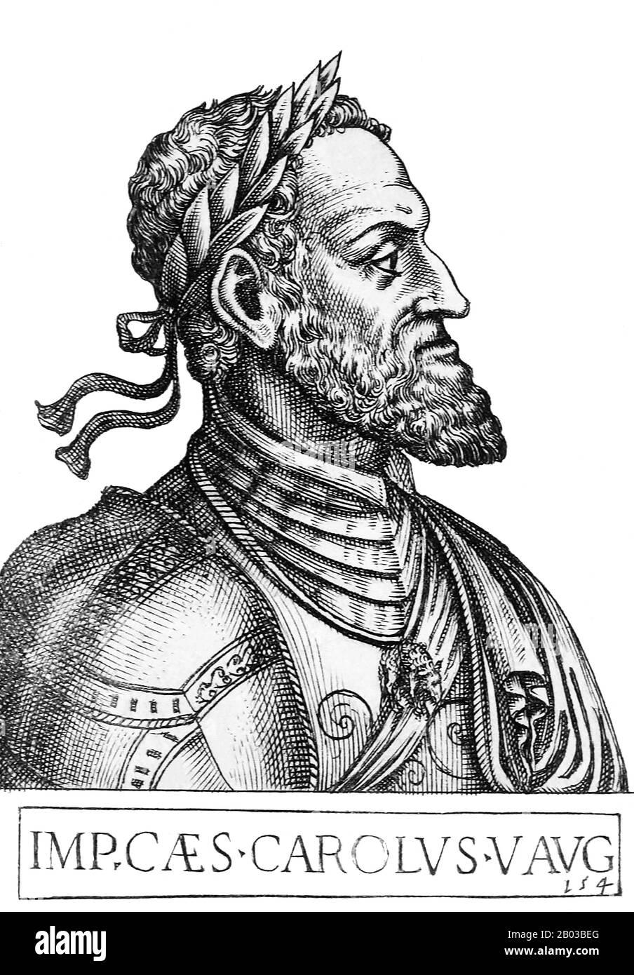 Charles V (24 February 1500 – 21 September 1558) was ruler of both the Holy Roman Empire from 1519 and the Spanish Empire (as Charles I of Spain) from 1516, as well as of the lands of the former Duchy of Burgundy from 1506. He stepped down from these and other positions by a series of abdications between 1554 and 1556. Stock Photo