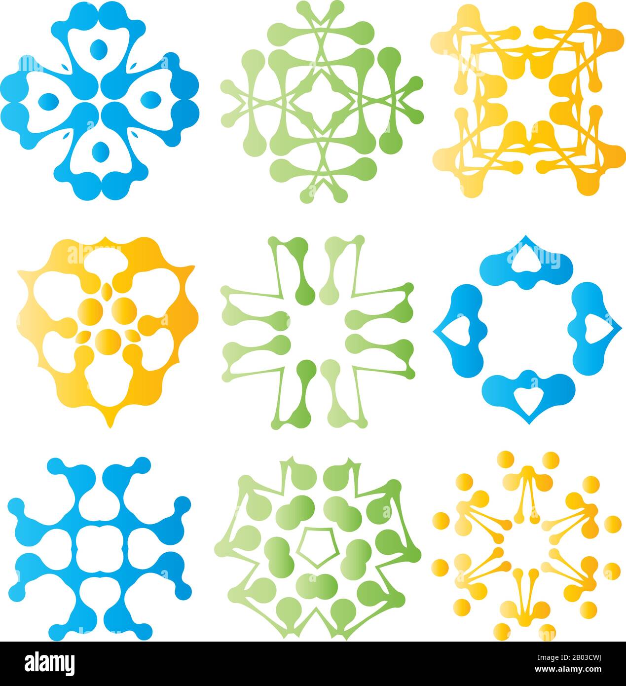 Abstract colorful decorative elements collection Stock Vector Image ...