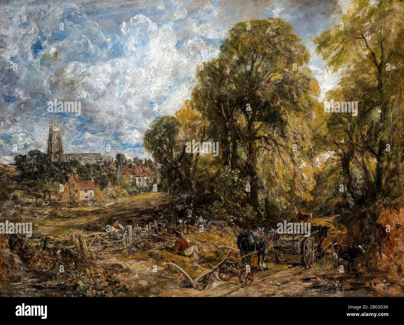 John Constable, Stoke-by-Nayland, landscape painting, 1836 Stock Photo