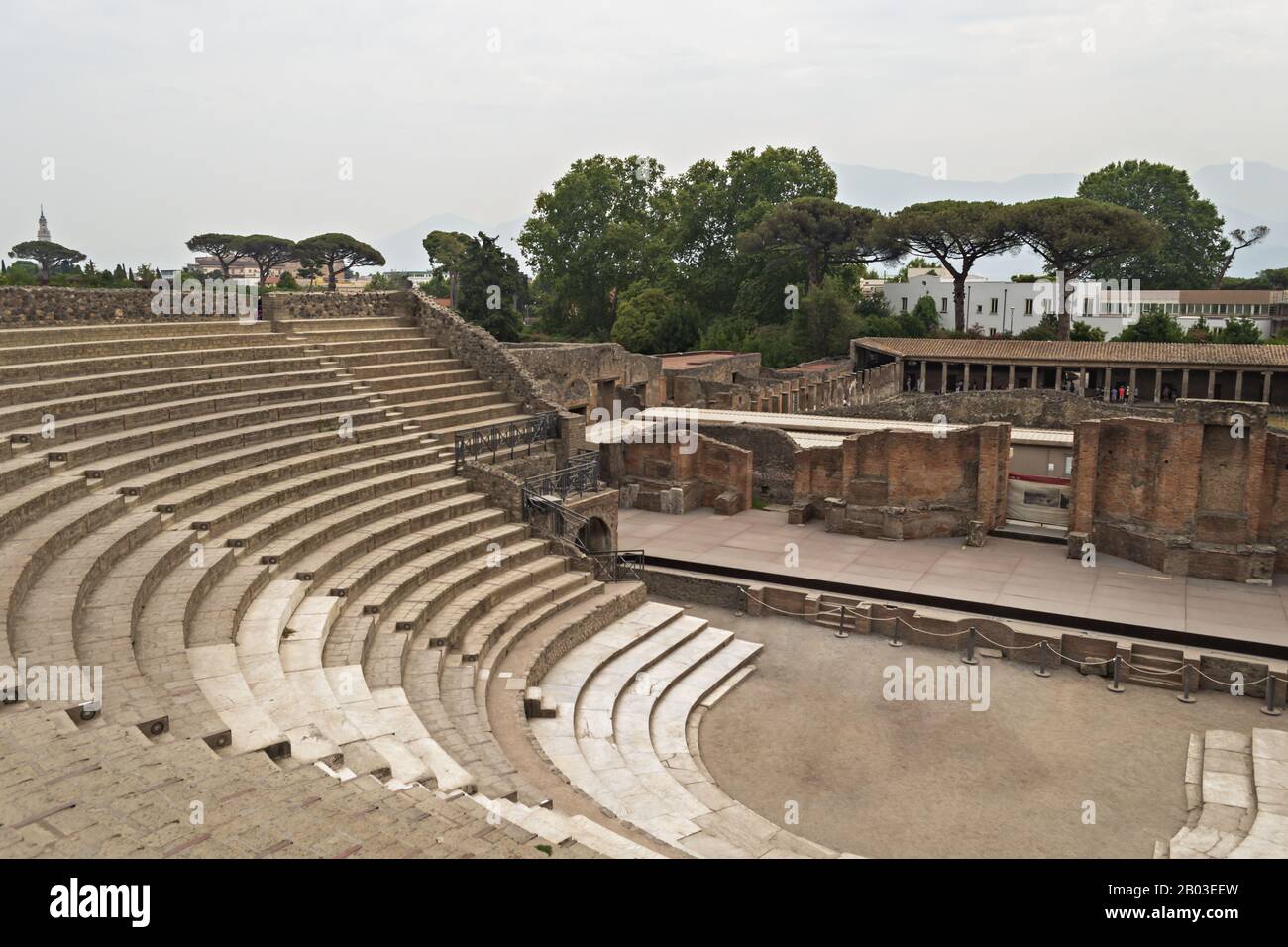 pompei gli scavi grande teatro altri gradini Stock Photo