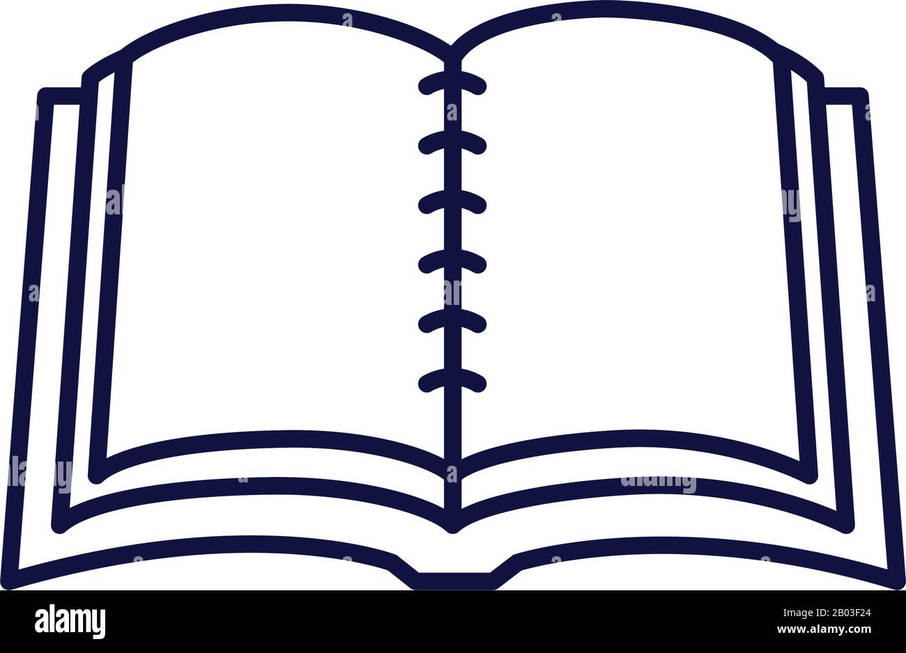 open book line style icon design, Education literature read library ...