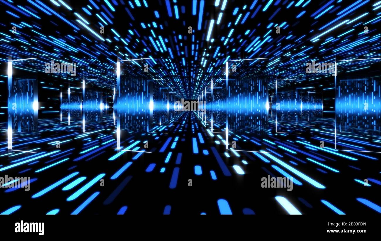 3D Render Abstract tech background. Digital grid Glossy Prism perspective. Smart build. Grid core. Hardware quantum form. Stock Photo