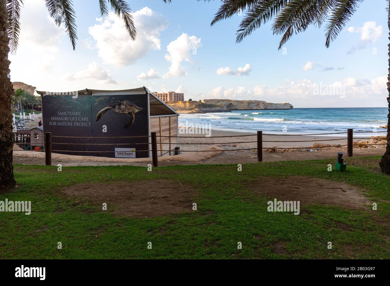 Beach at The Shangri La Resort, Oman Stock Photo