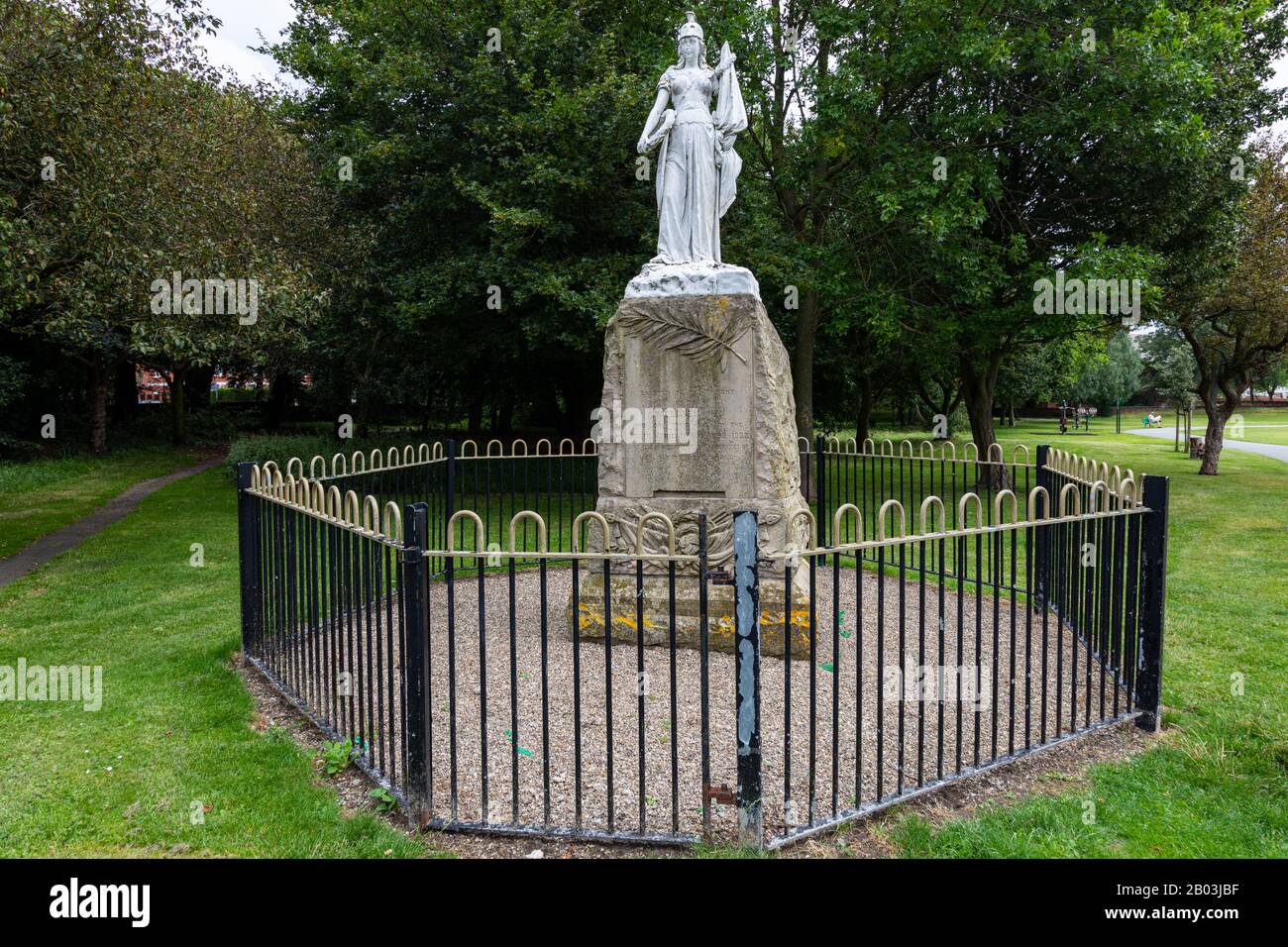 South African war memorial in Central Park Wallasey Wirral July 2019 Stock Photo