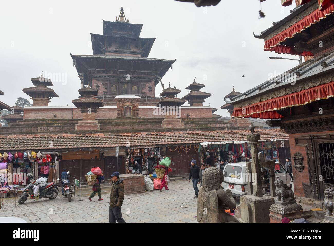 Kathmandu, Nepal - 8 January 2020: Temple of Durban square at Kathmandu on Nepal Stock Photo