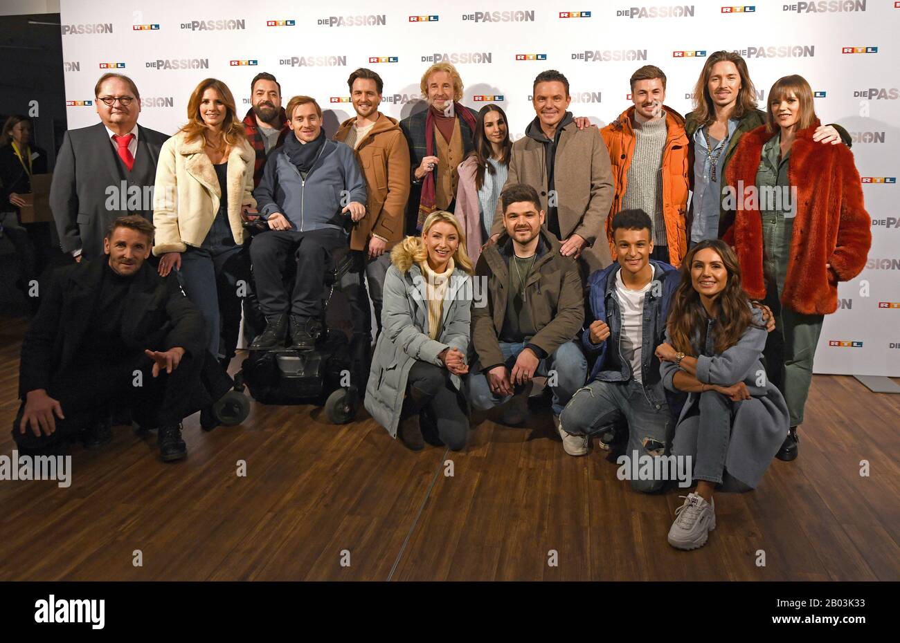 18 February 2020 North Rhine Westphalia Essen Jurgen Tarrach Actor Top L R Mareile Hoppner Presenter Mark Keller Actor Laith Al Deen Singer Samuel Koch Actor Alexander Klaws Singer Thomas Gottschalk Presenter Sila Sahin