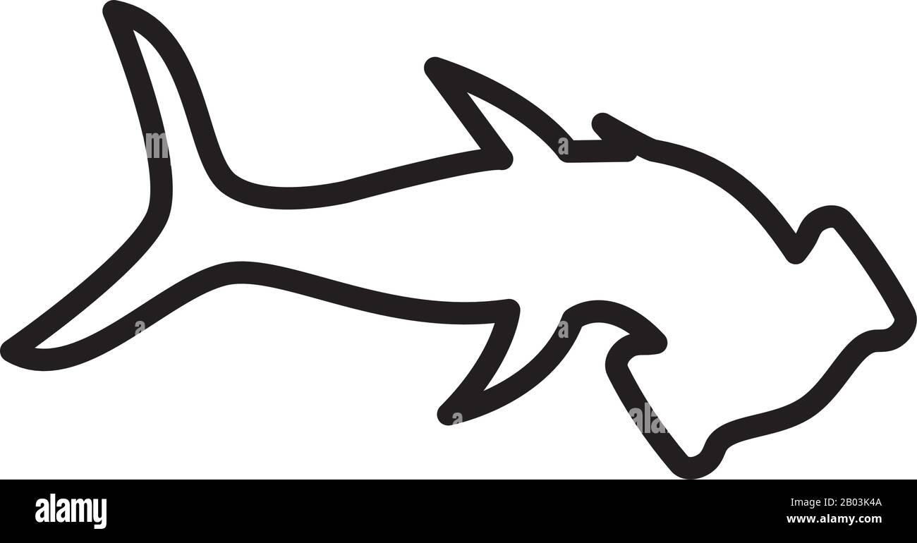 Isolated hammerhead shark silhouette style icon vector design Stock Vector Image & Art - Alamy