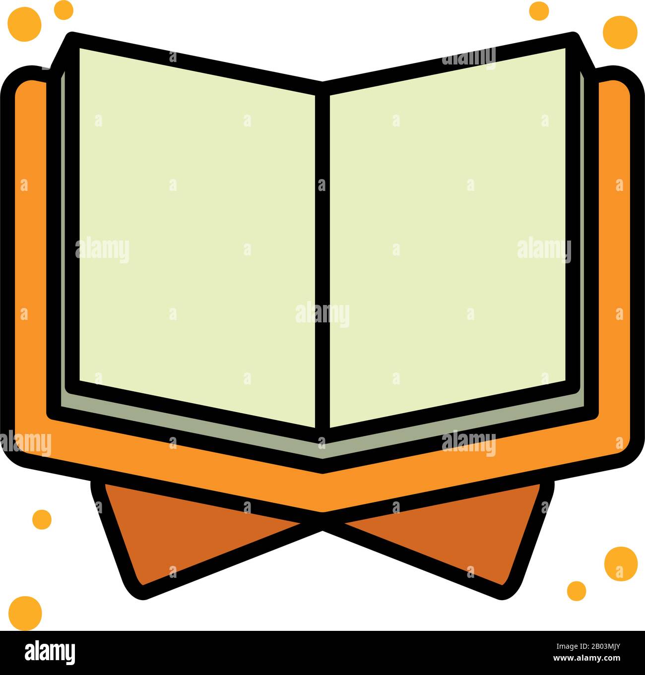 Open book line and fill style icon design, Education literature read ...