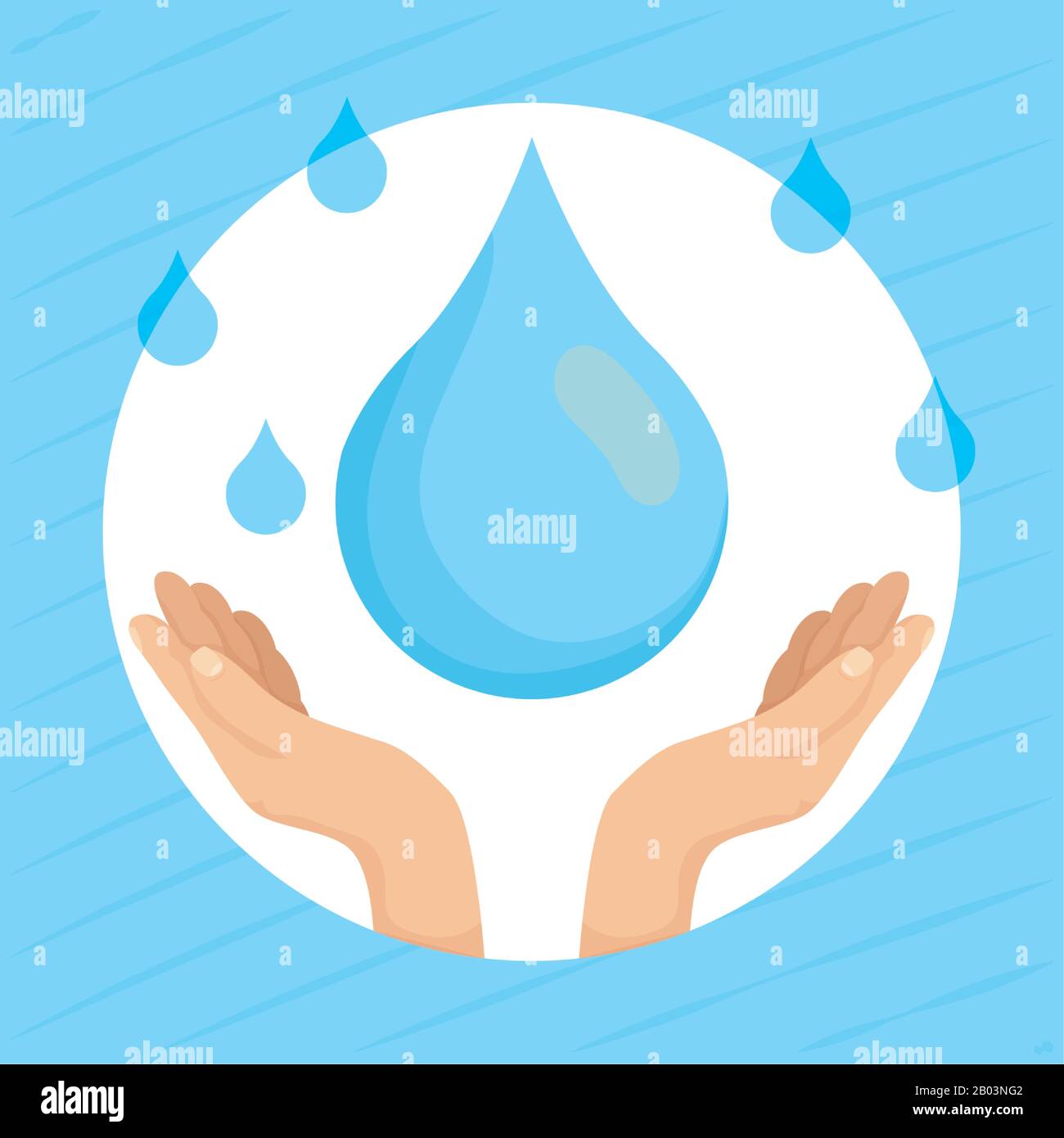 water day poster with hands lifting drop Stock Vector Image & Art - Alamy