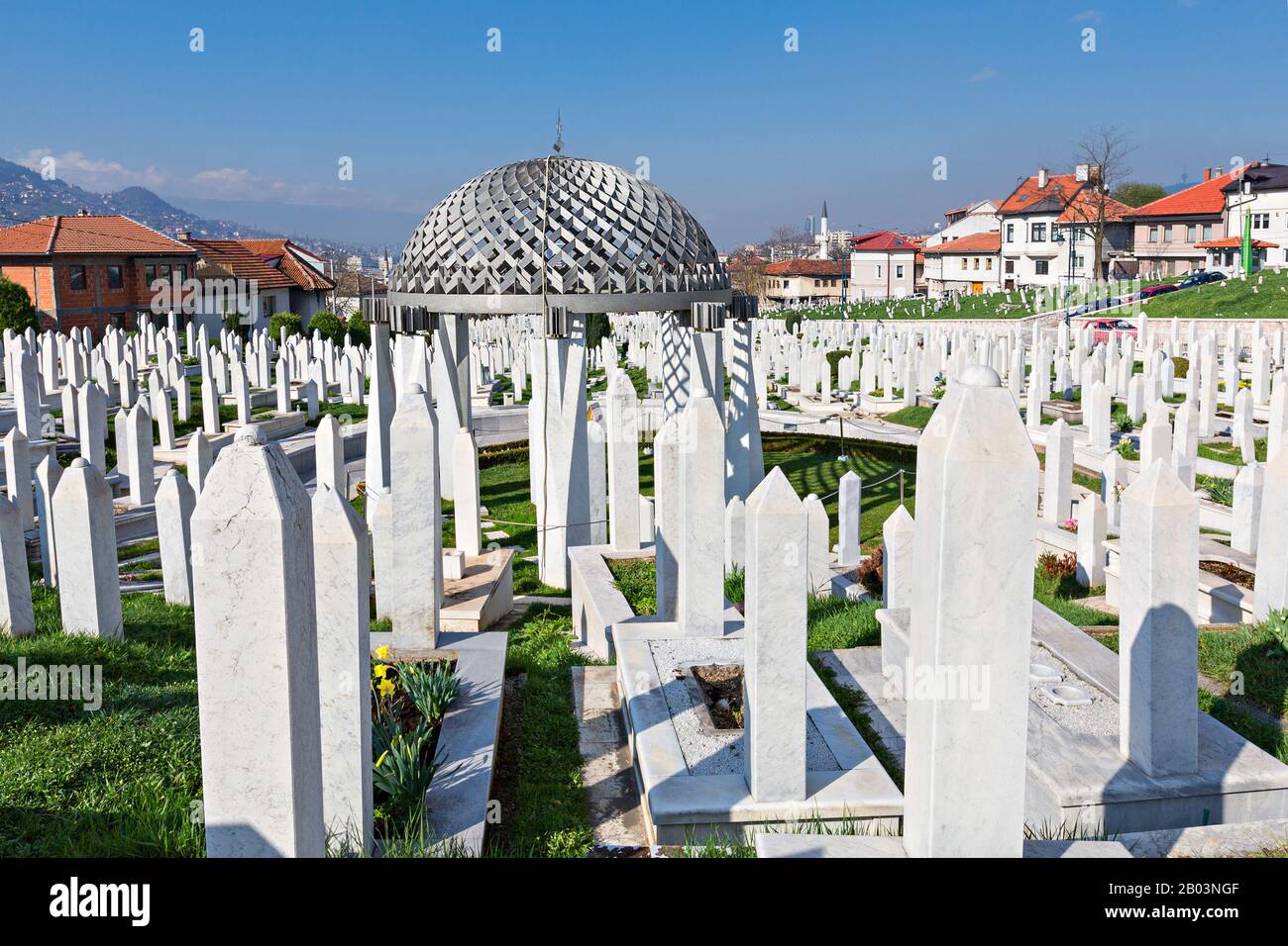 Muslim Cemetery Dedicated To The Victims Of The Bosnian War, In ...