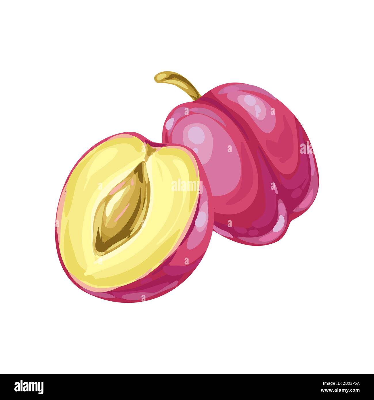 Natural ripe organic violet Stock Vector Images - Alamy
