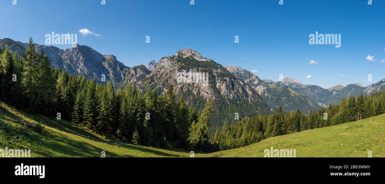 Karwendel mountain chain in Tyrol in the alps / Austria Stock Photo