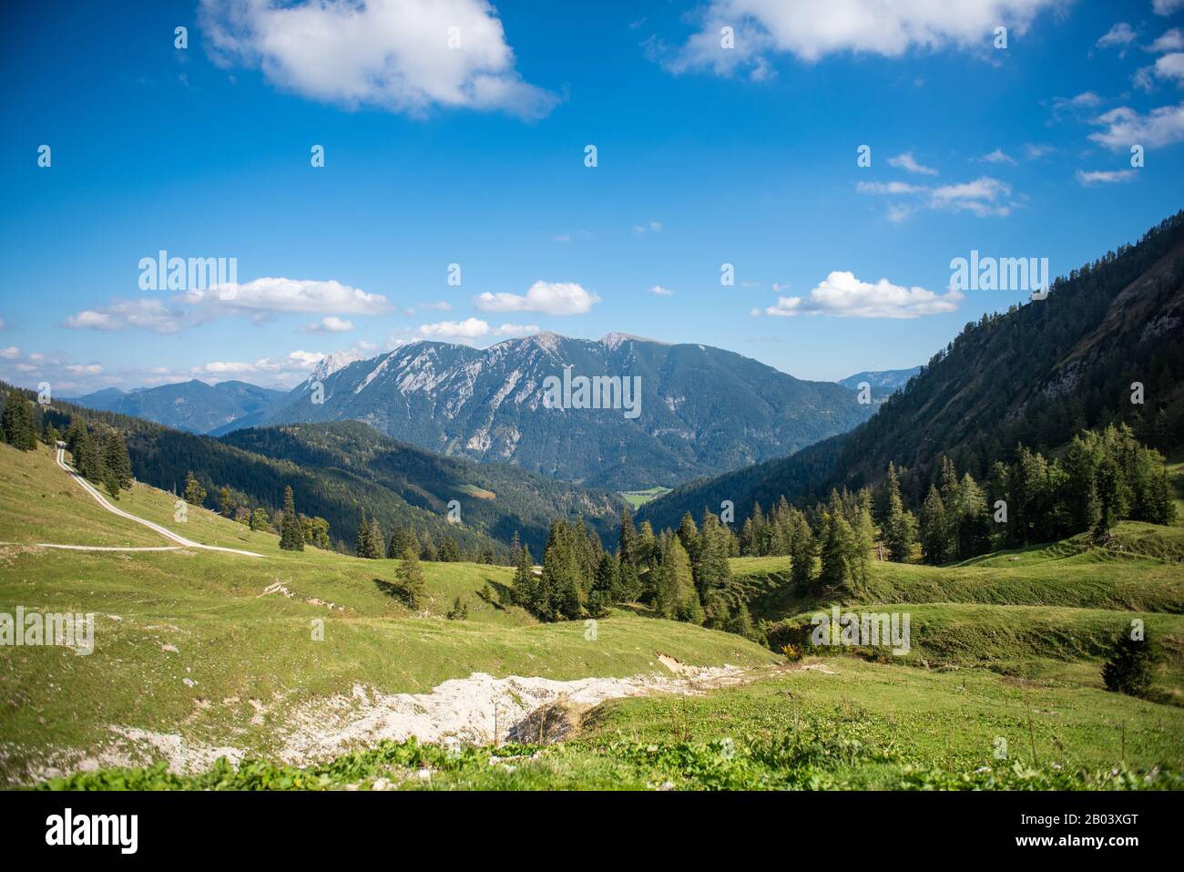 Karwendel mountain chain in Achenkirch in Tyrol / Austria Stock Photo