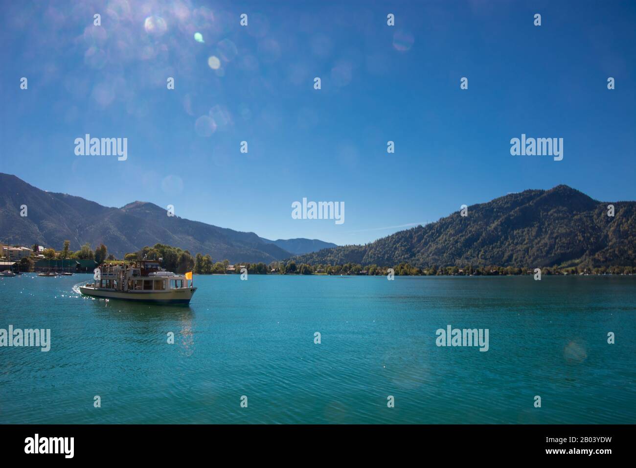 Lake Tegernsee in the bavarian alps / Germany Stock Photo