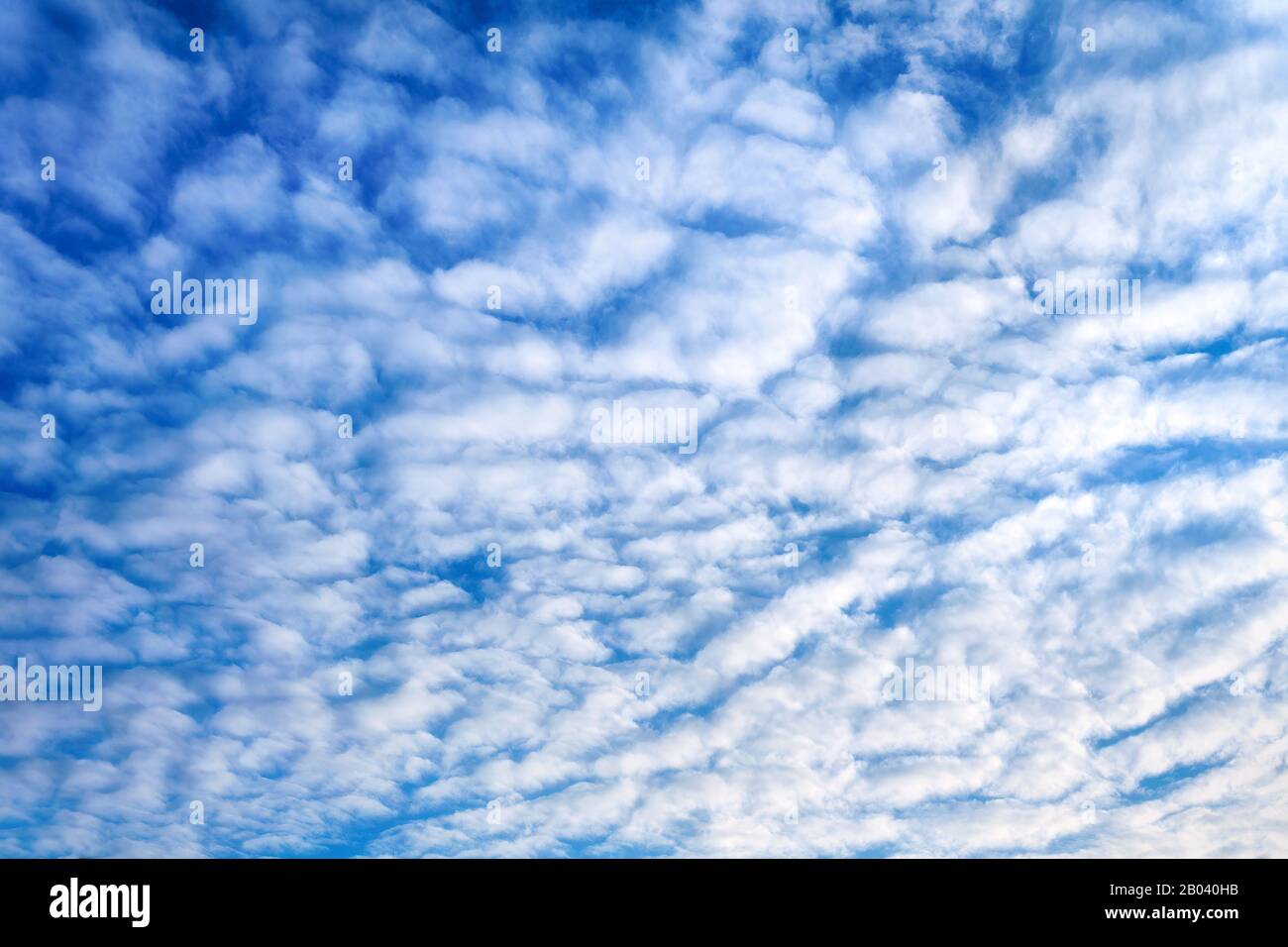 cloudscape of mackerel sky clouds Stock Photo