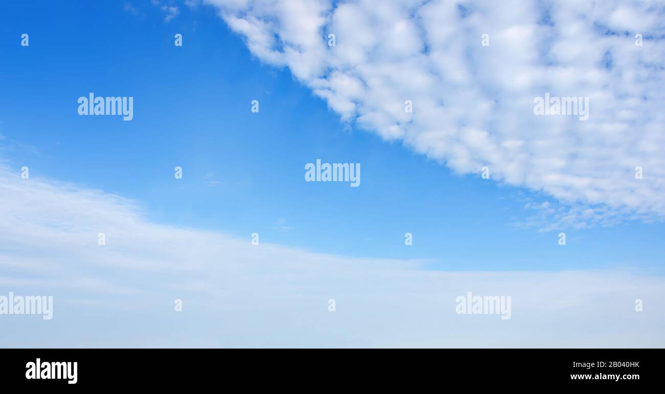 background of cloudscape with blue sky and clouds Stock Photo