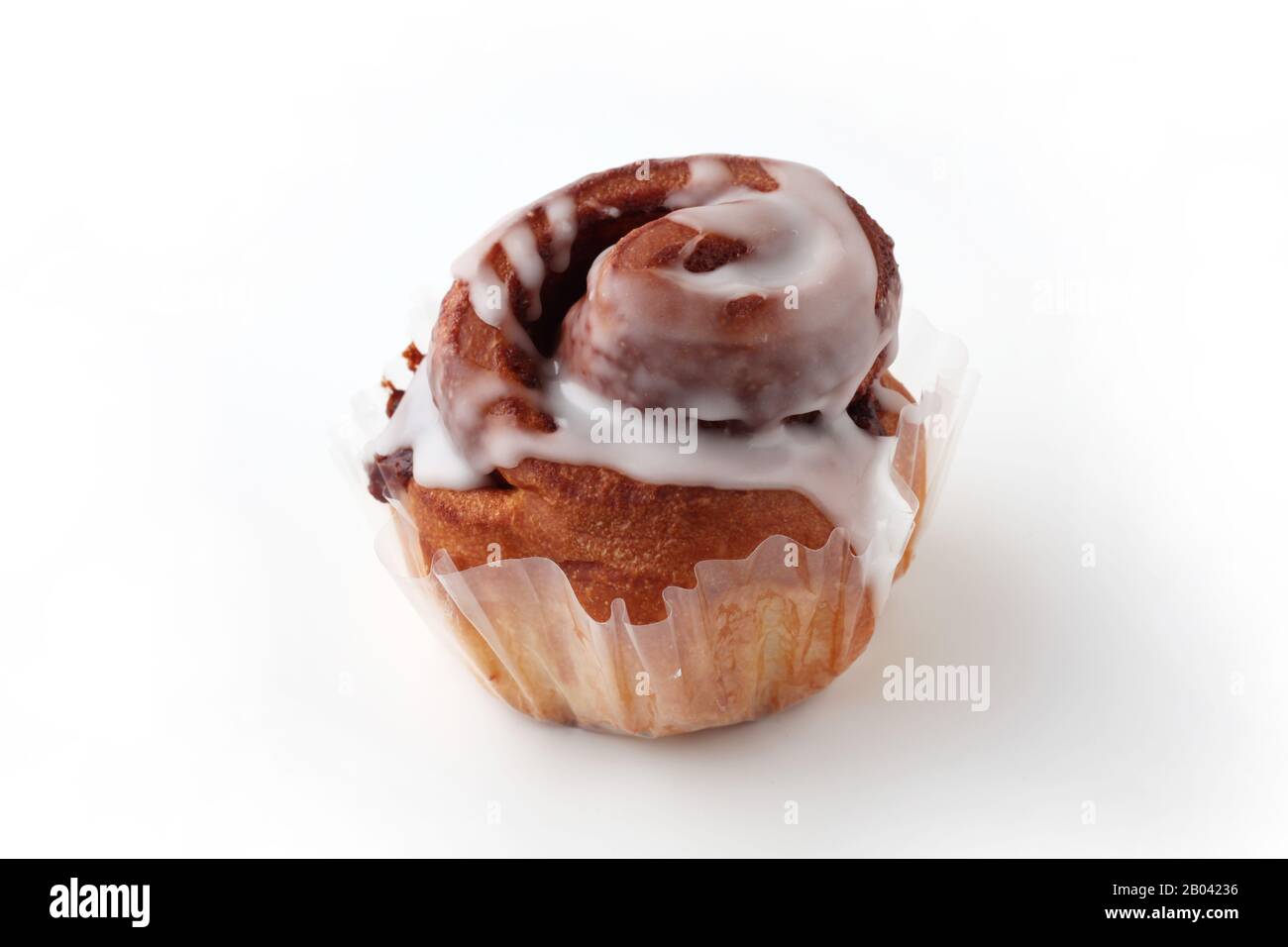cinnamon roll bread closeup isolated on white background Stock Photo ...
