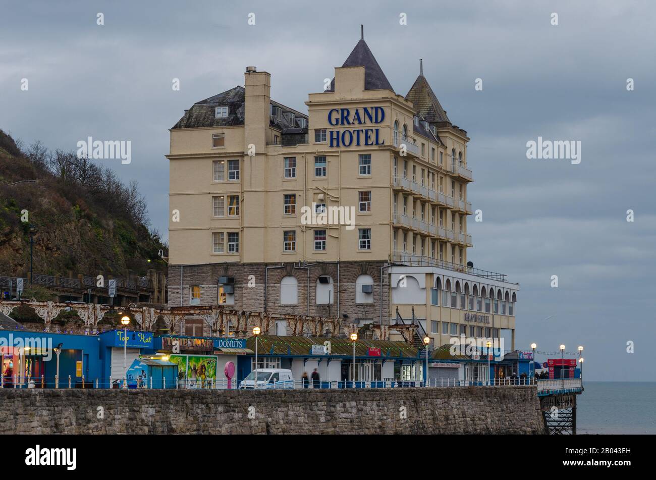 Llandudno, UK Jan 25, 2020 The Grand Hotel is owned by Britannia