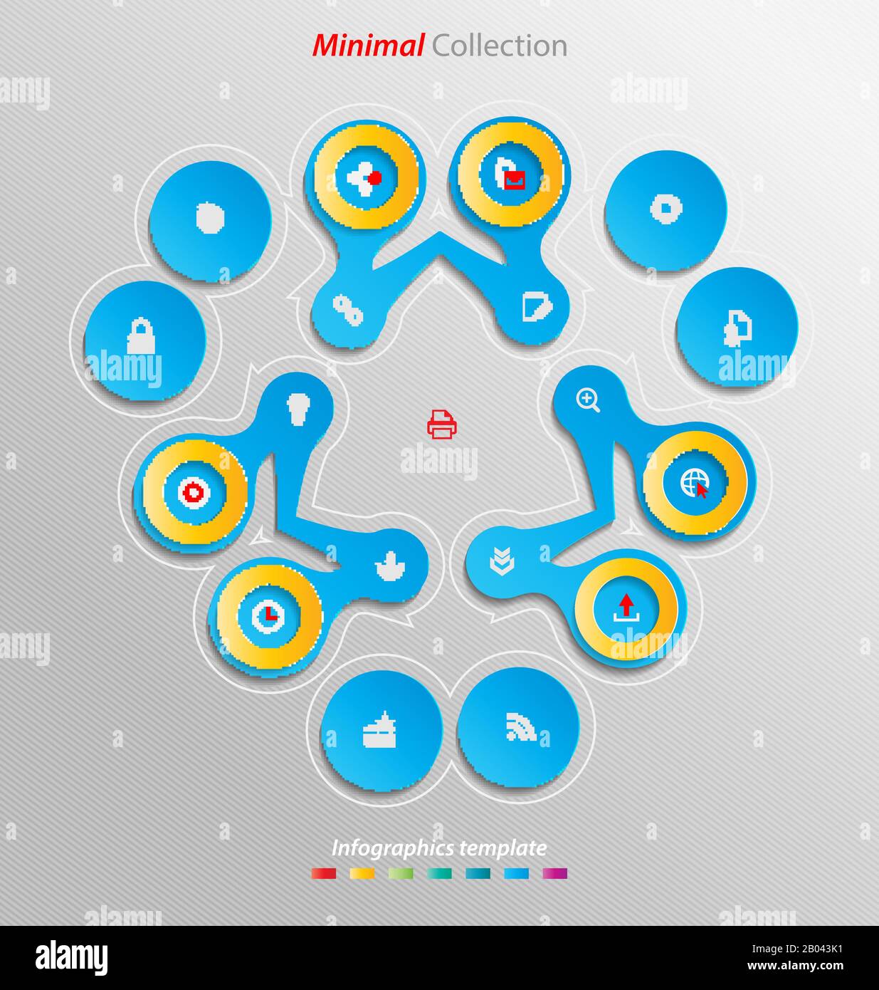 Small Information Minimal infographics template easily to be customized for interactive ...
