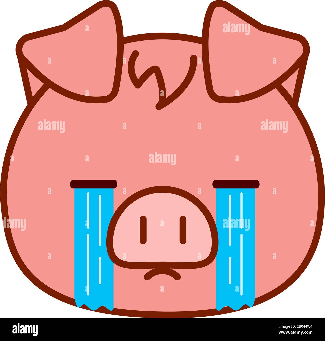 crying cartoon pig