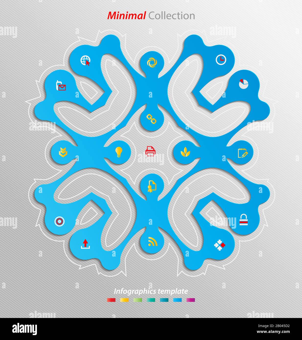 Small Information Minimal infographics template easily to be customized for interactive ...
