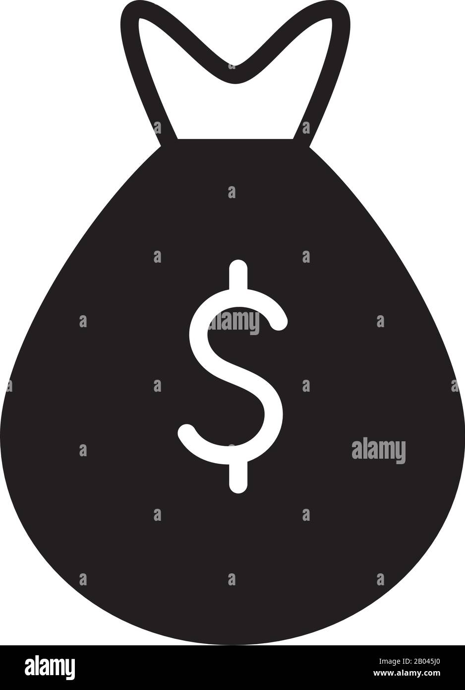 Isolated money bag silhouette style icon vector design Stock Vector ...