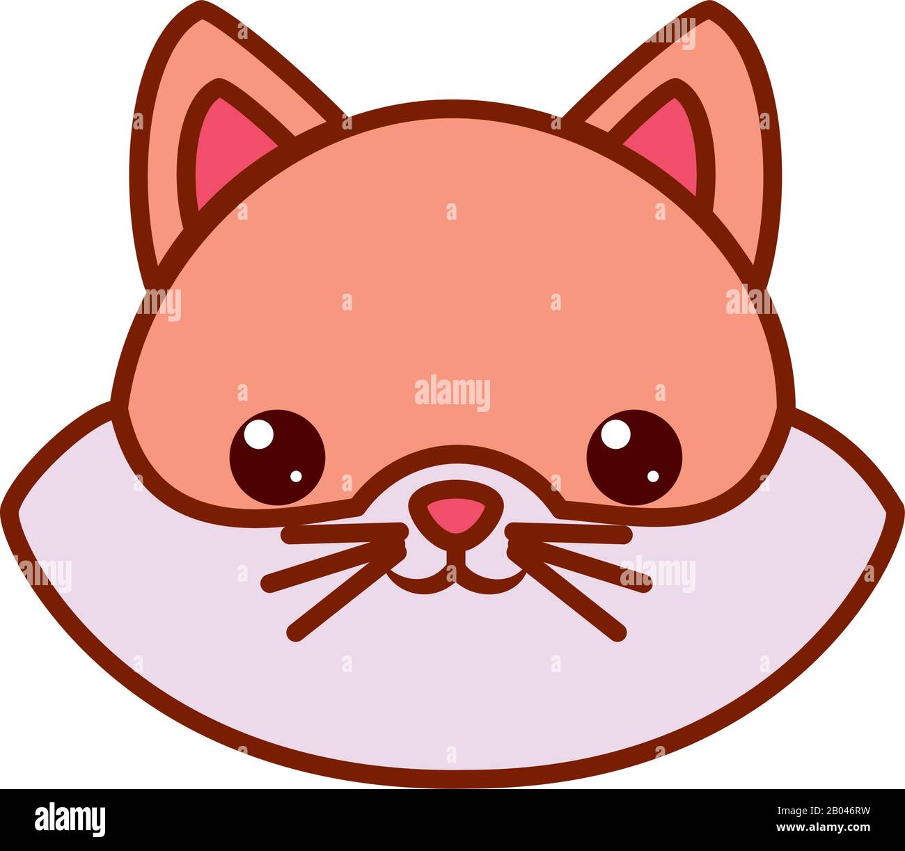 Cute Black Cat Icon. Funny Cartoon Character. Kawaii Animal. Tail