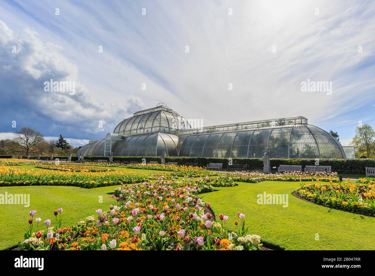 The beautiful Palm House of the Kew Garden at Richmond, United Kingdom Stock Photo