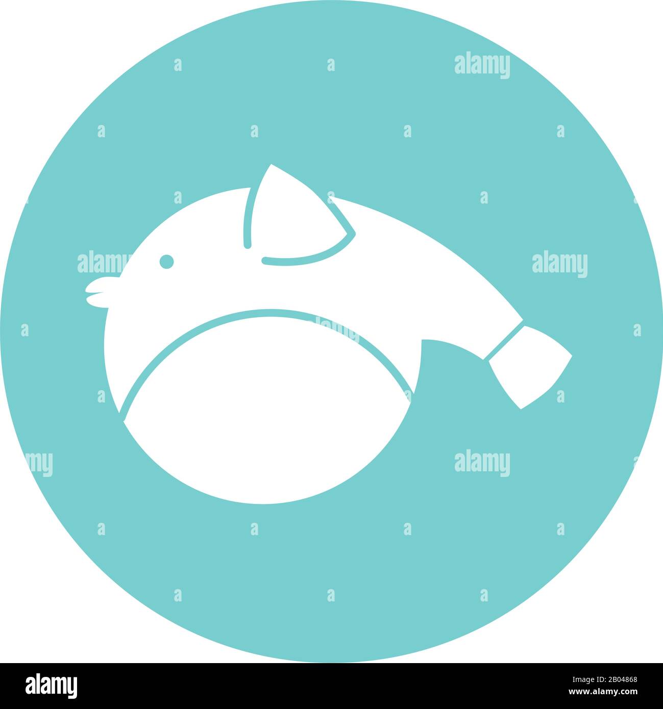 Isolated puffer fish block style icon vector design Stock Vector Image ...