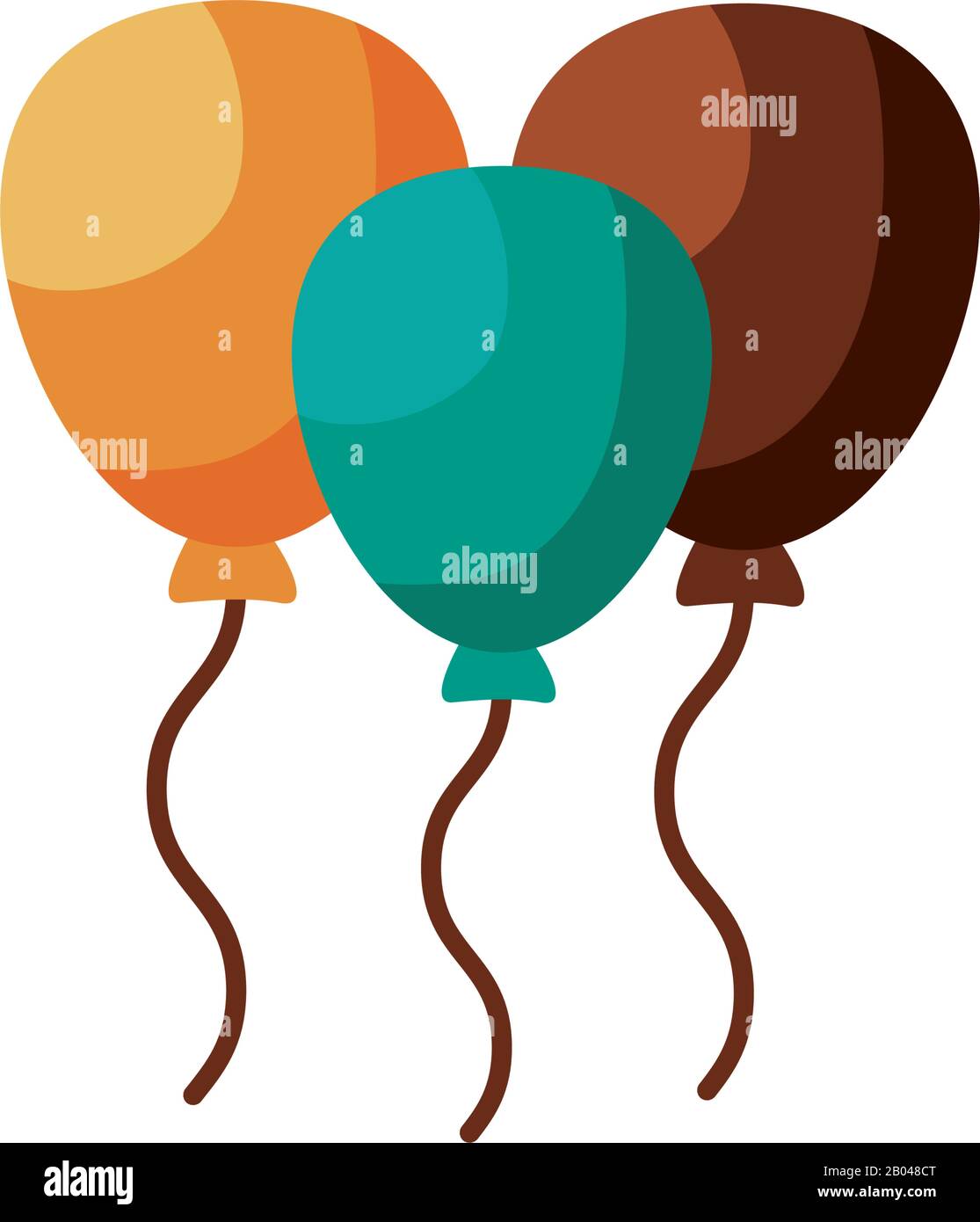 balloons helium floating detaild style icon Stock Vector Image & Art ...
