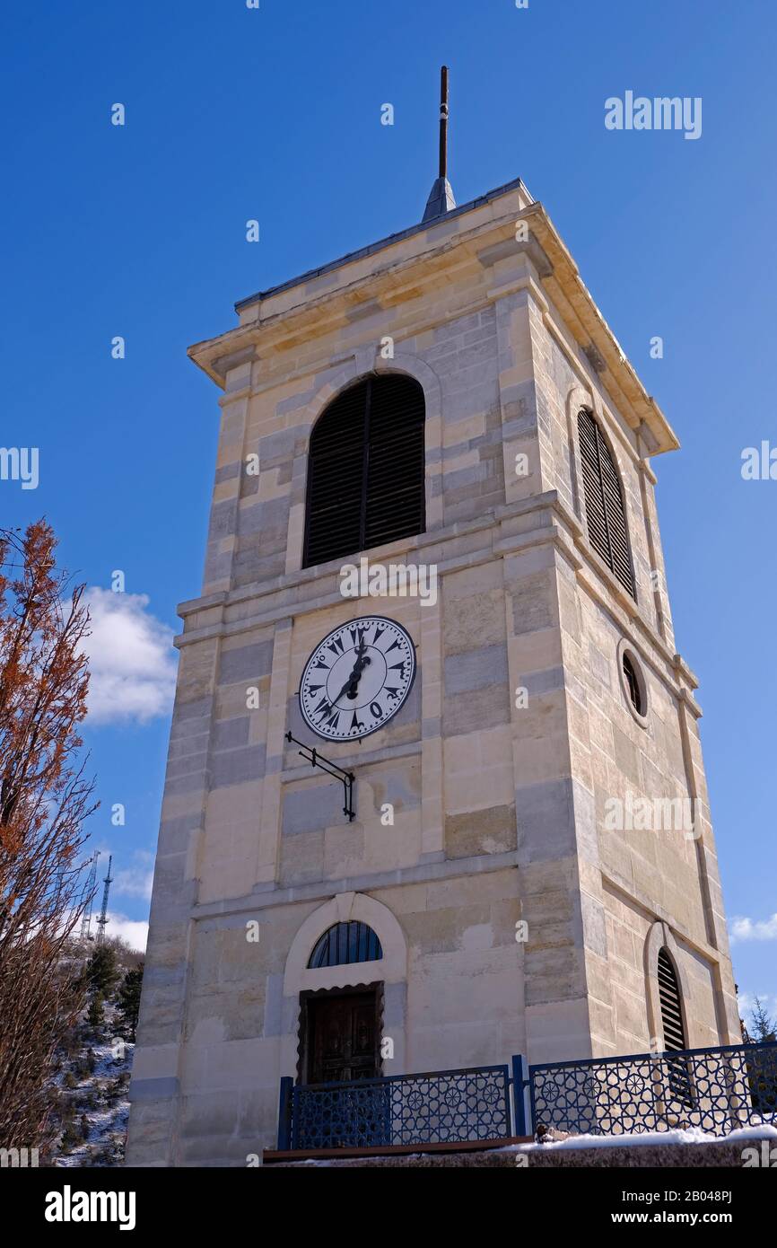 Historical clock tower in Kastamonu province Stock Photo