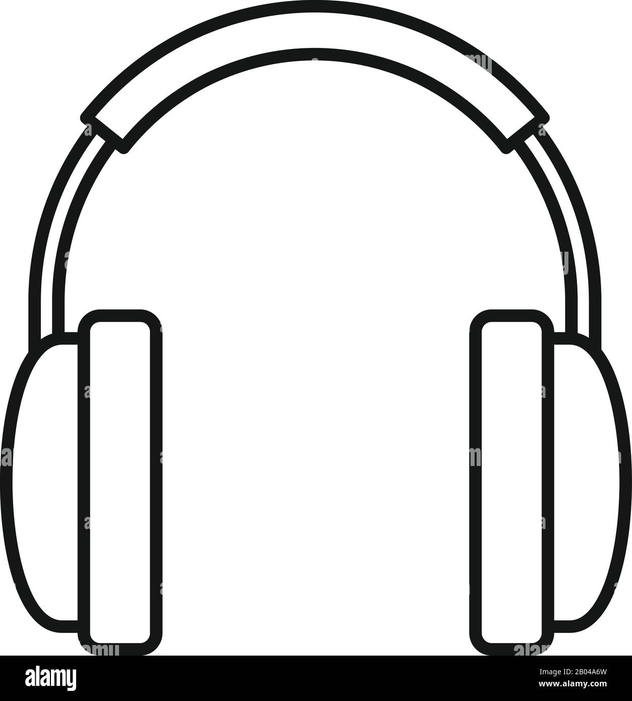 Wireless headphones icon. Outline wireless headphones vector icon for