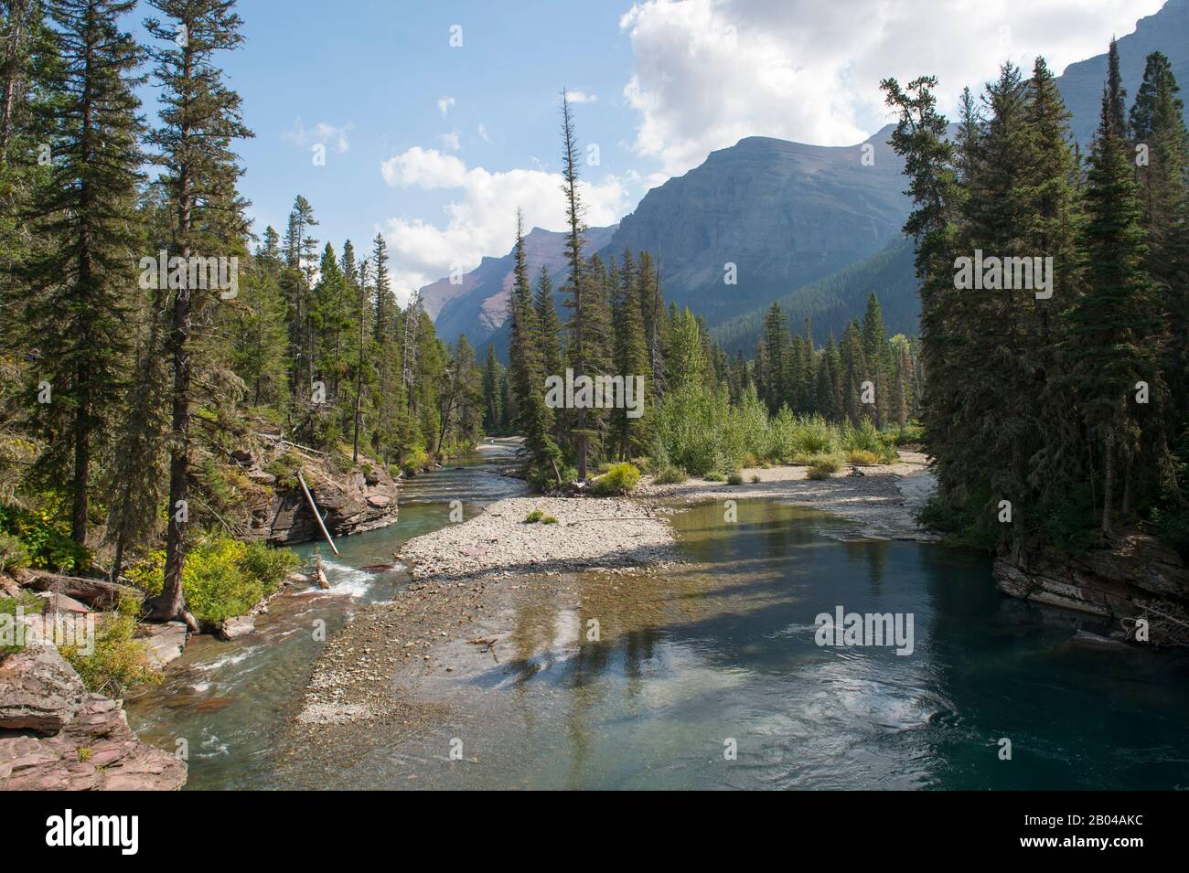 Saint mary falls in glacier national park hi-res stock photography and ...