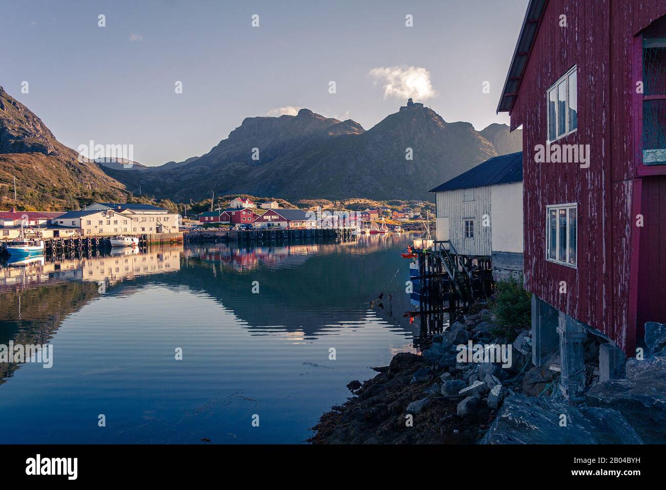 Stø bay, fishing village Stock Photo - Alamy