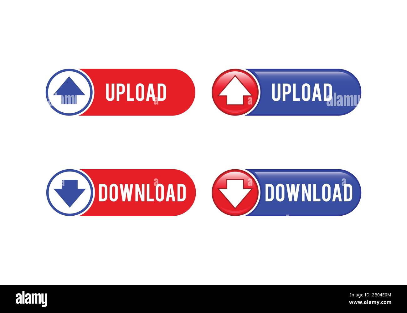 Download and upload buttons useful for web design purposes Stock Vector ...