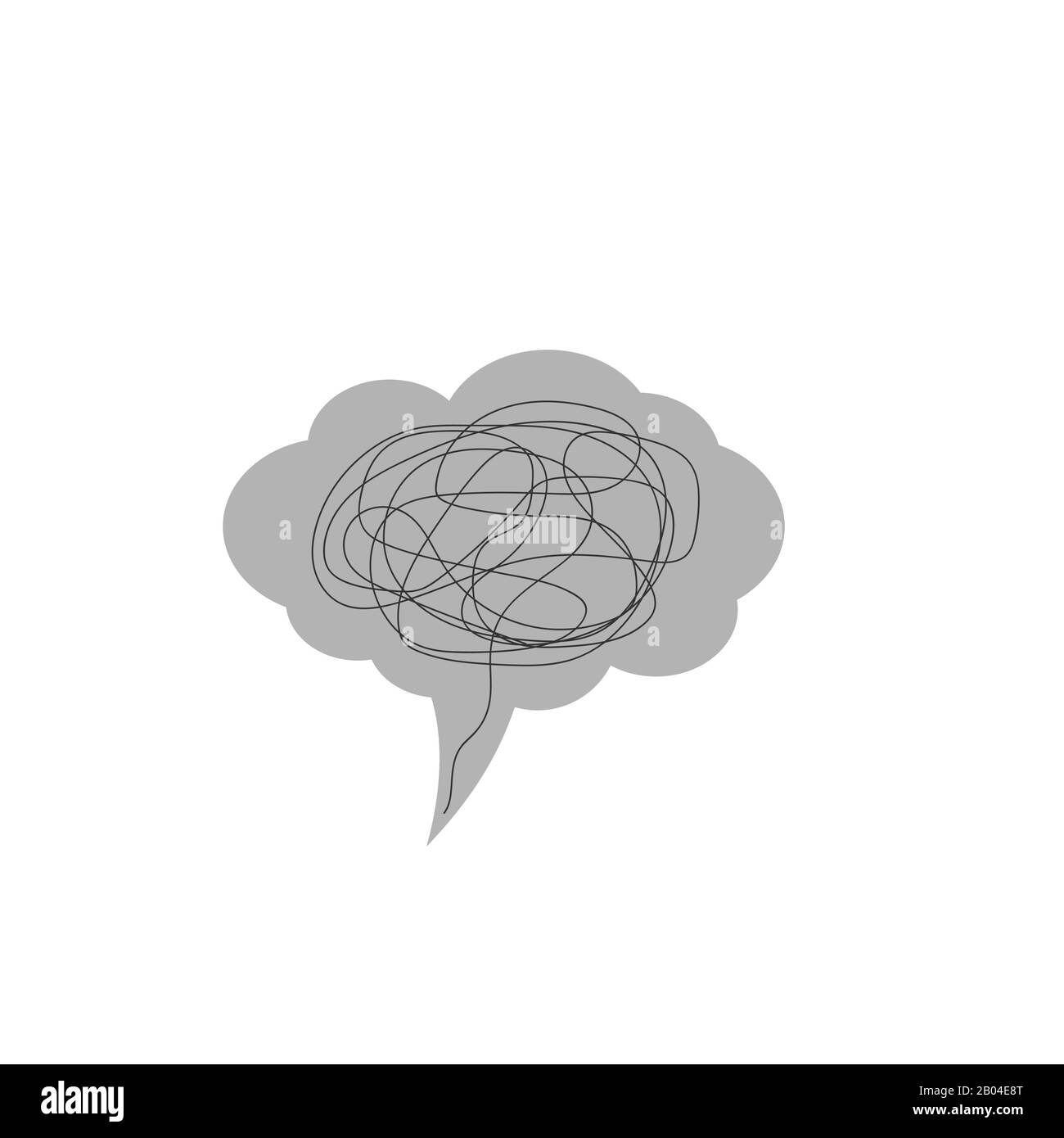 Depression. Depression concept icon, Confused thoughts Vector Stock Vector