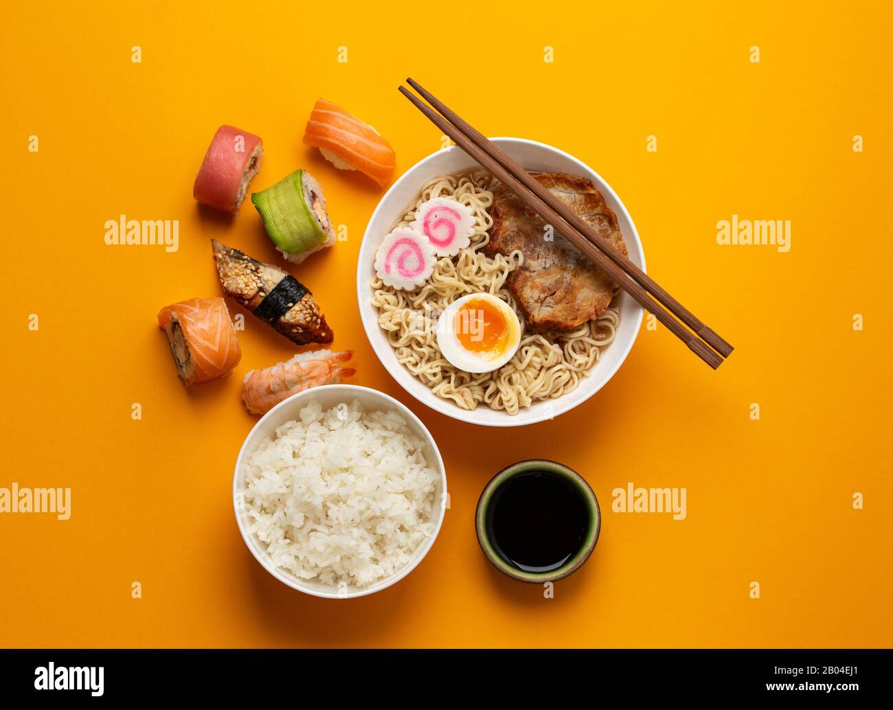 Japanese dishes set Stock Photo Alamy