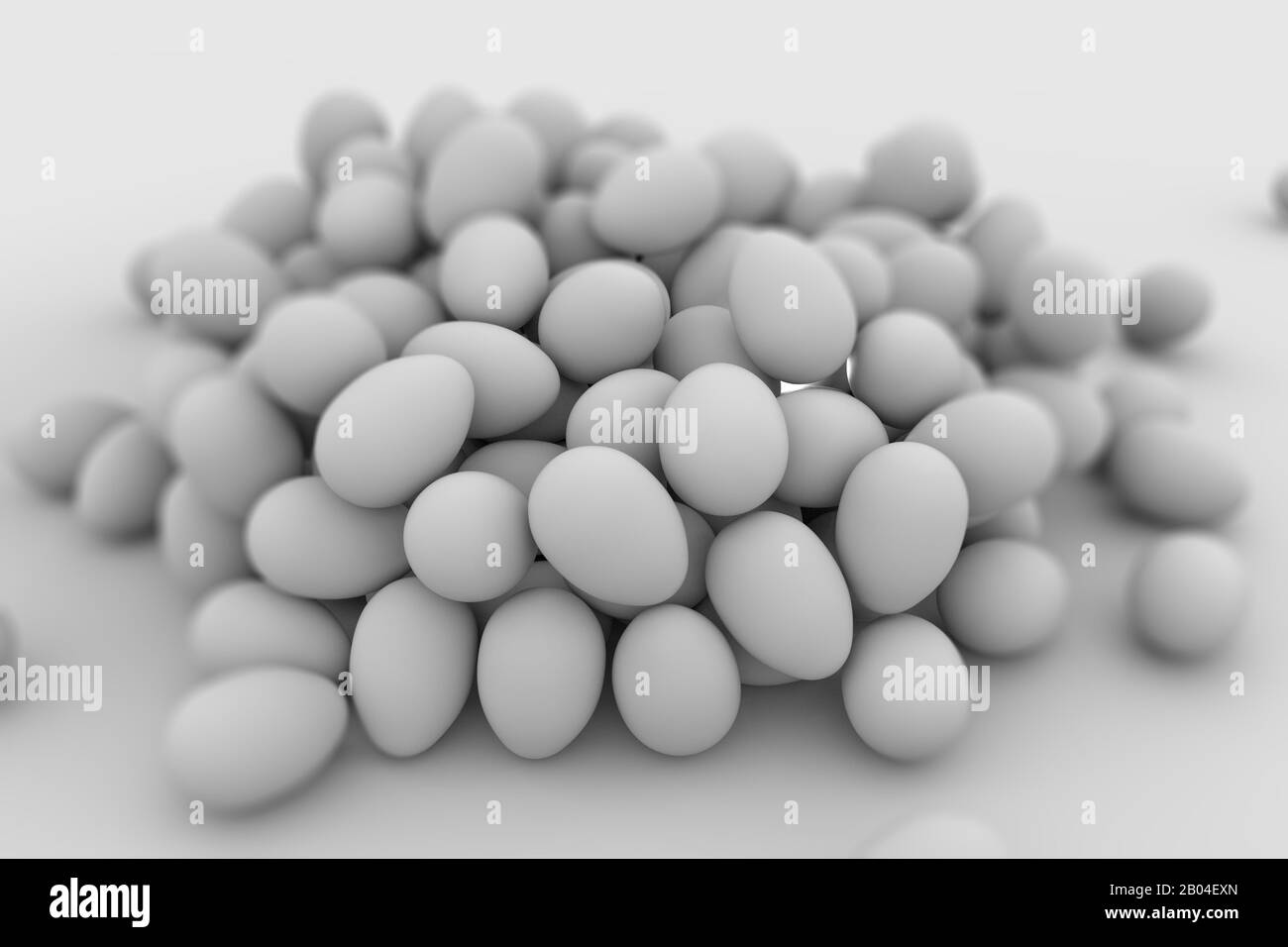 white eggs isolated on white background 3d illustration Stock Photo Alamy
