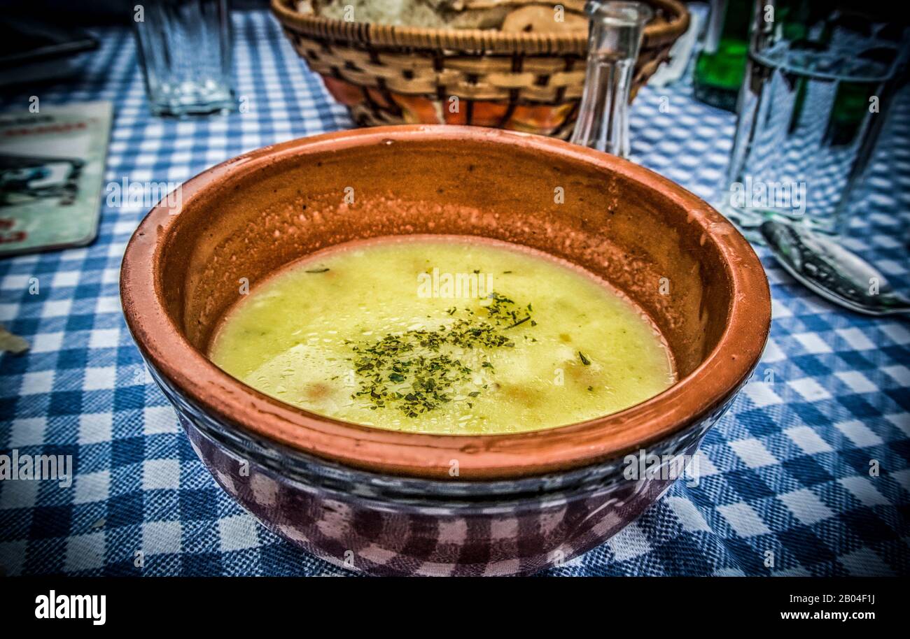 A Bowl Of A Traditional Serbian Veal Soup Stock Photo Alamy