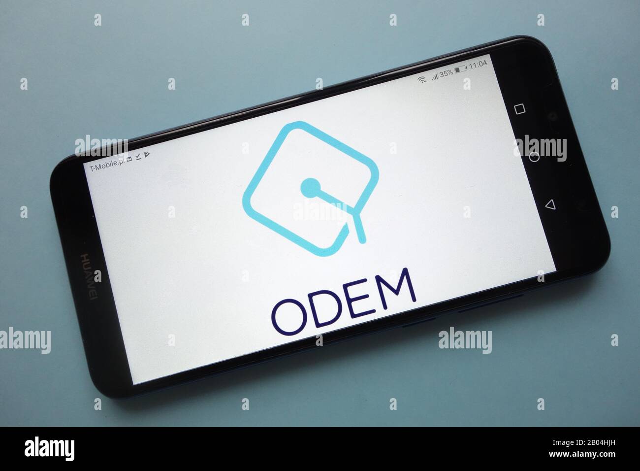 ODEM (ODE) cryptocurrency logo displayed on smartphone Stock Photo