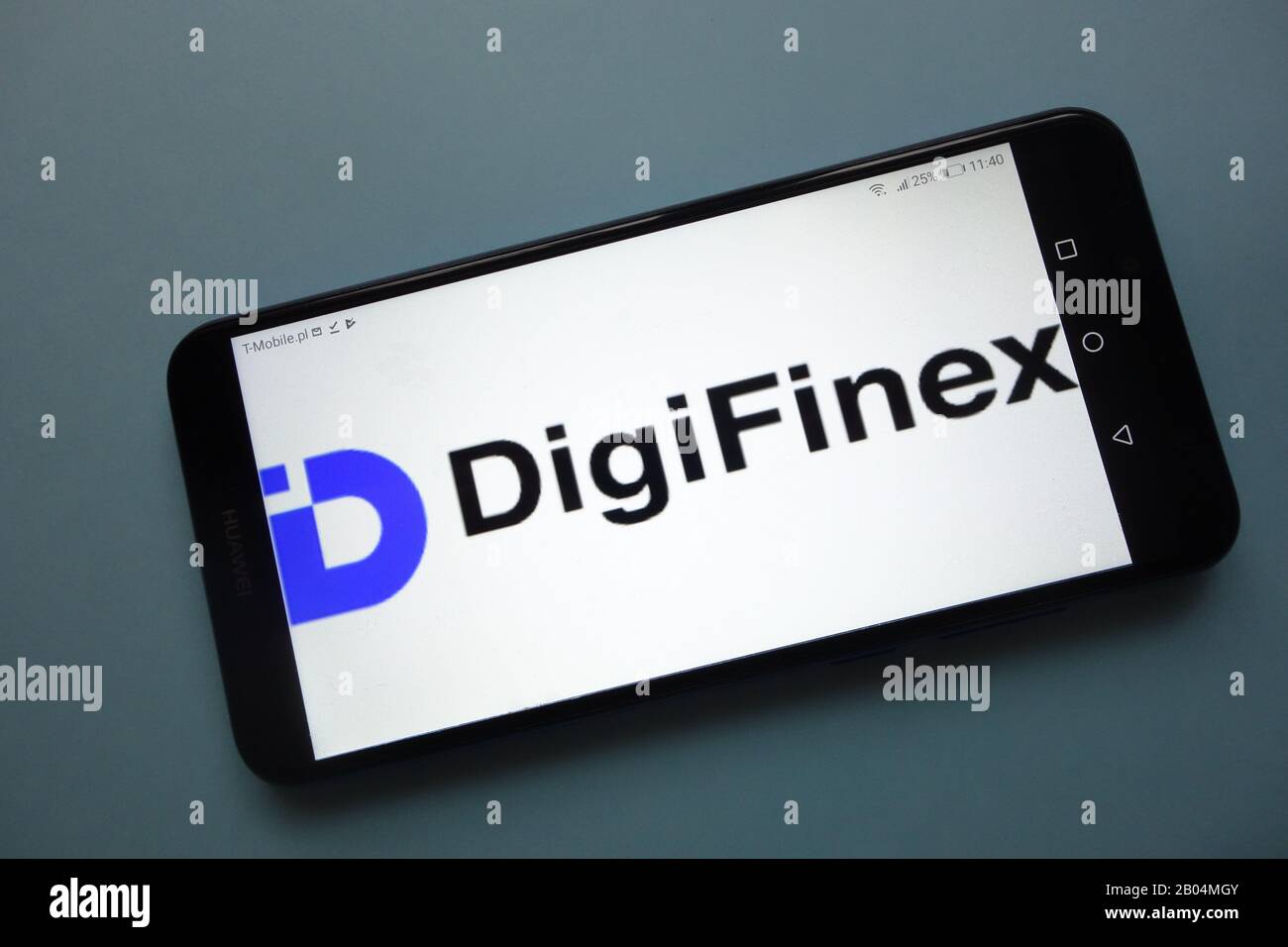 DigiFinex cryptocurrency exchange logo displayed on smartphone Stock Photo