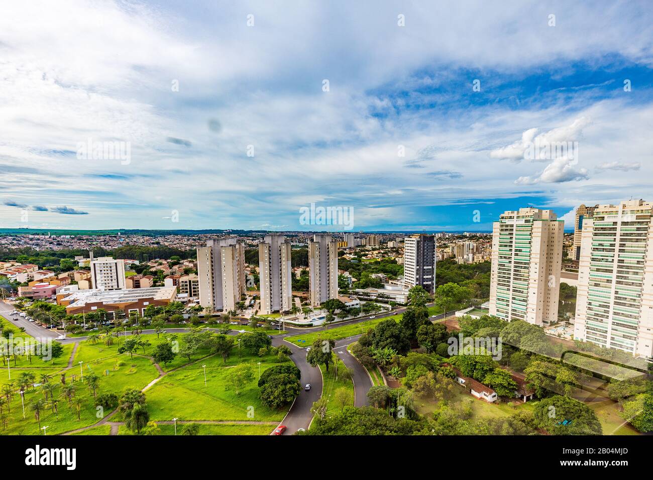 Rooftop view of Ribeirao Preto - SP, Brazil. Stock Photo