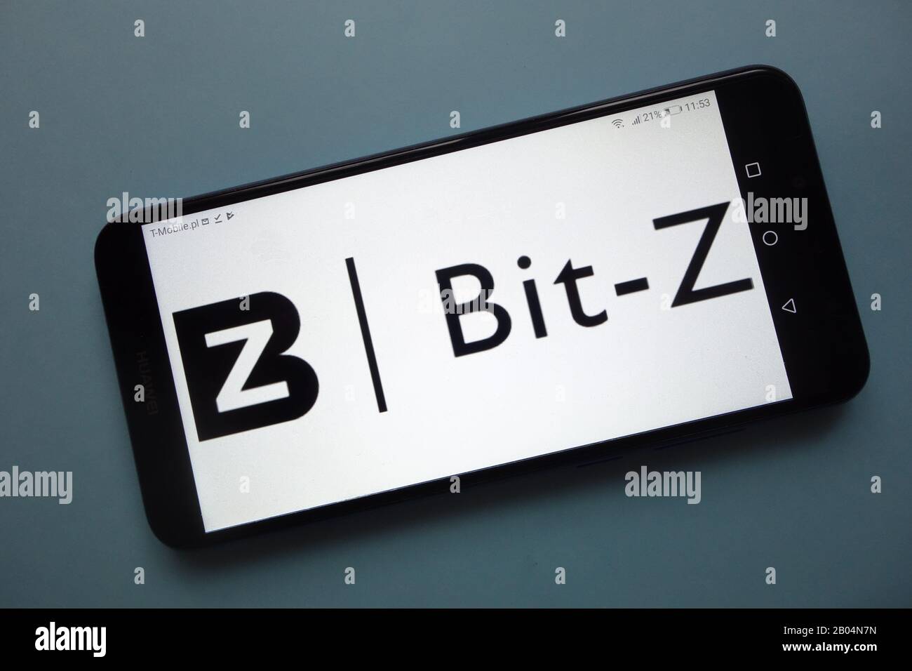 Bit-Z cryptocurrency exchange logo displayed on smartphone Stock Photo