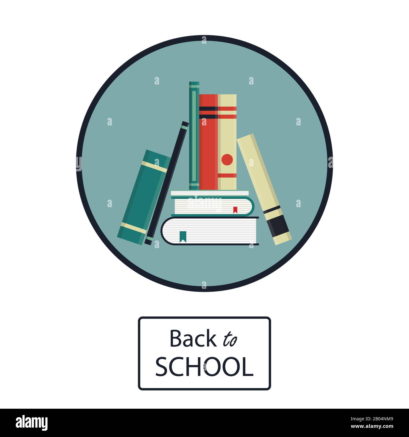 Back to school vector illustration in flat design Stock Vector Image ...