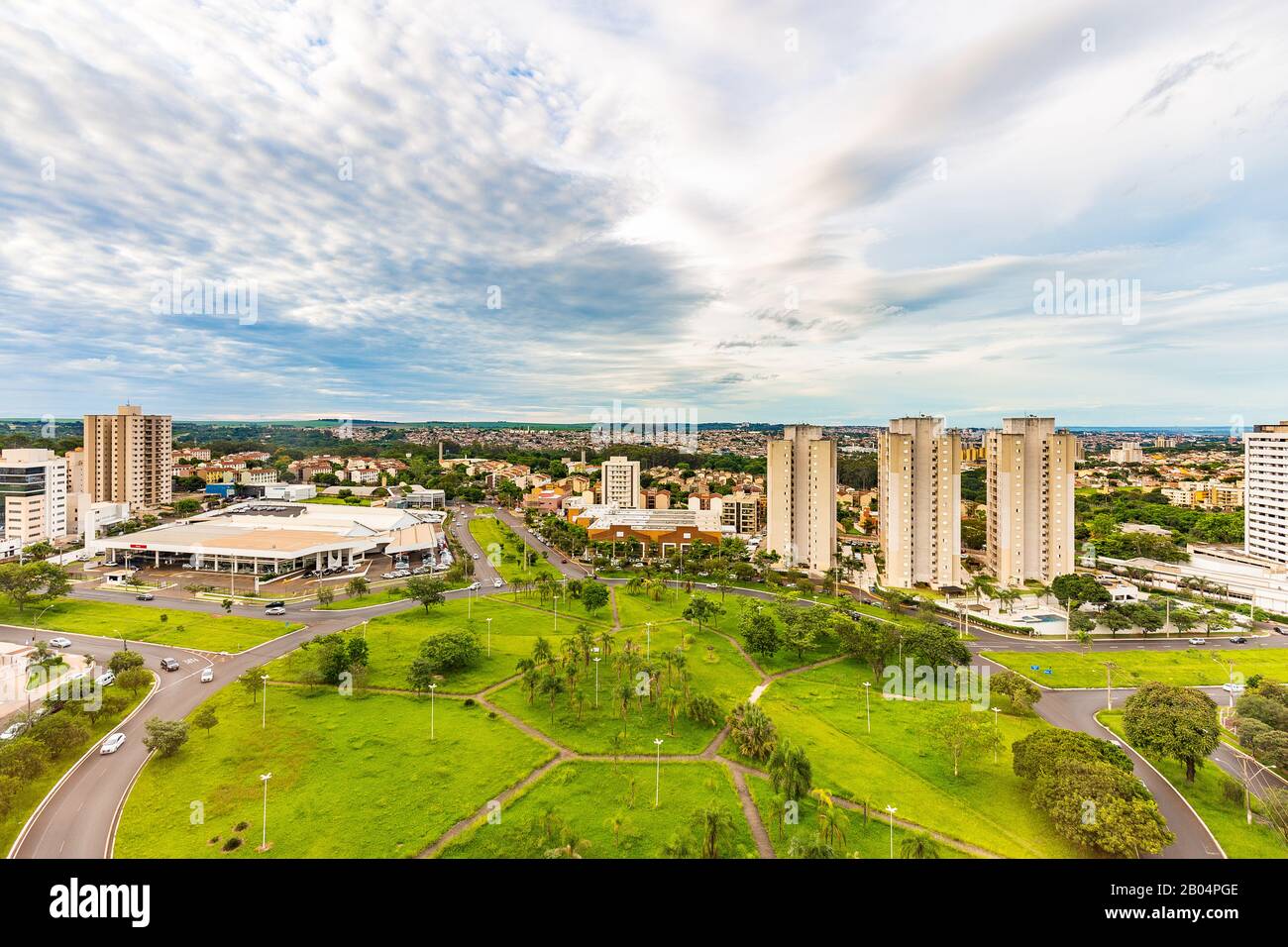 Top view of Ribeirao Preto - SP, Brazil. Stock Photo