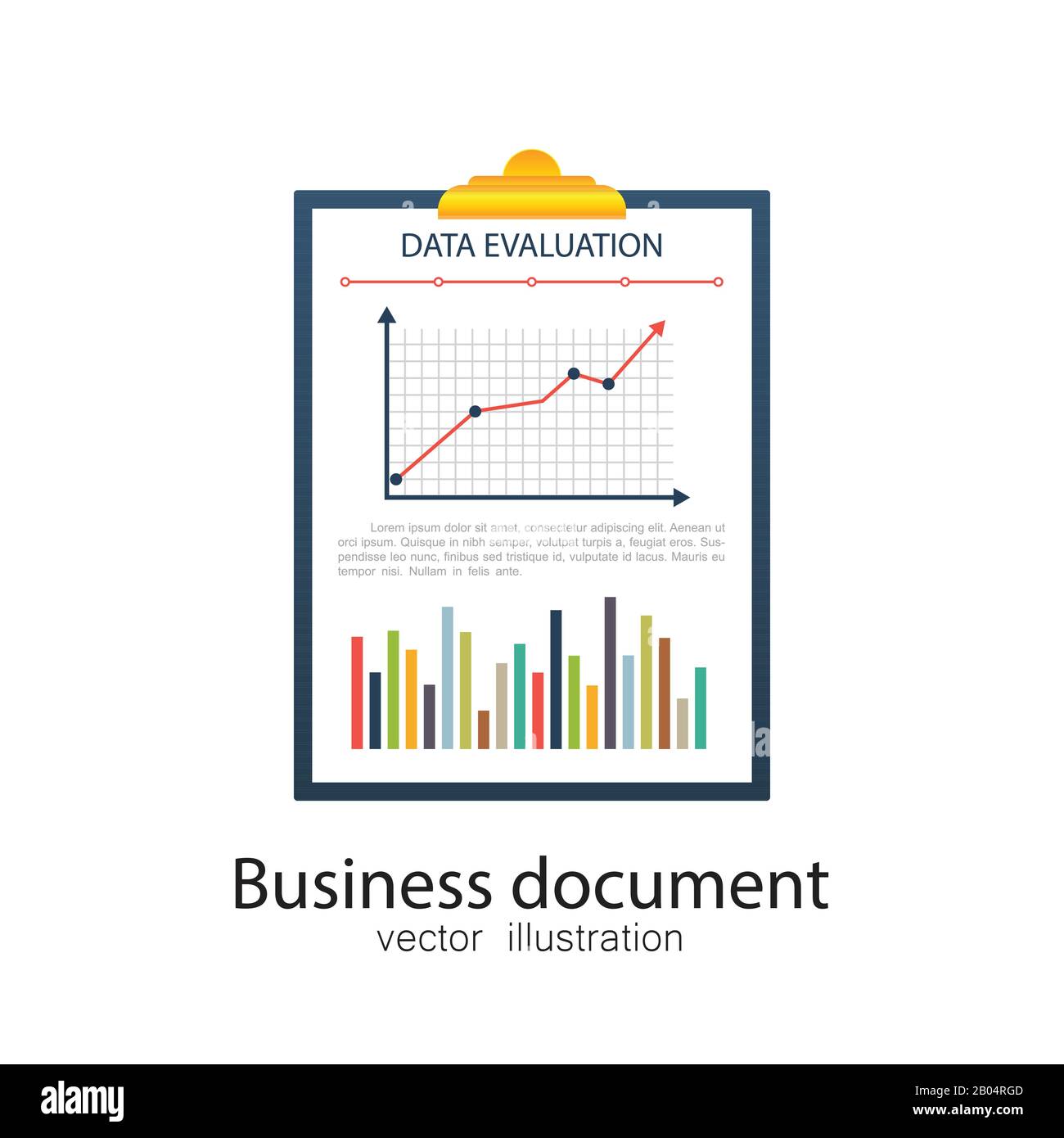 Business documents. Vector illustration in flat design. Stock Vector